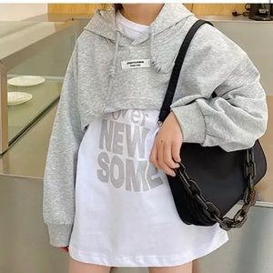 two piece hooded dress